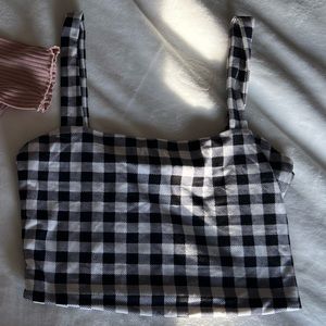 Gingham crop top, Size XS